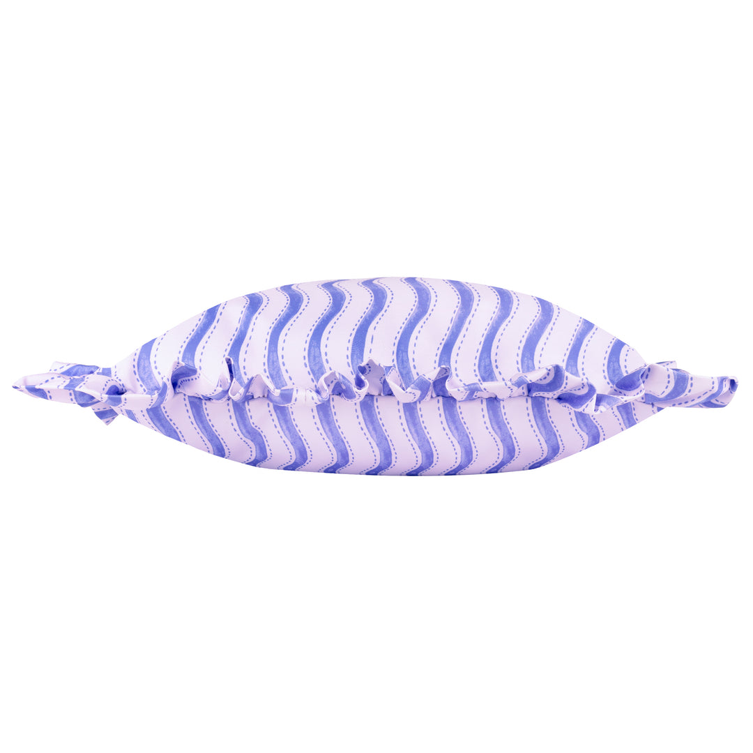 Summer Solstice Wiggly Stripe 30x50 Outdoor Cushion Case Cobalt - image 3