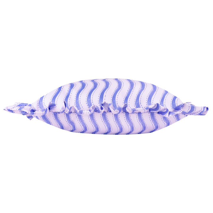 Summer Solstice Wiggly Stripe 30x50 Outdoor Cushion Case Cobalt - image 3