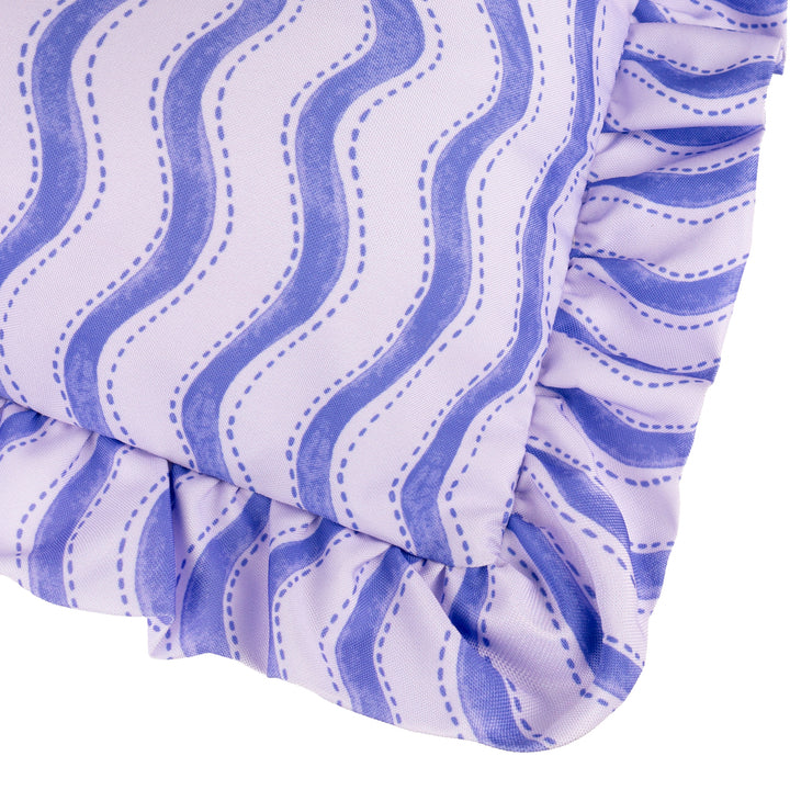Summer Solstice Wiggly Stripe 30x50 Outdoor Cushion Case Cobalt - image 4