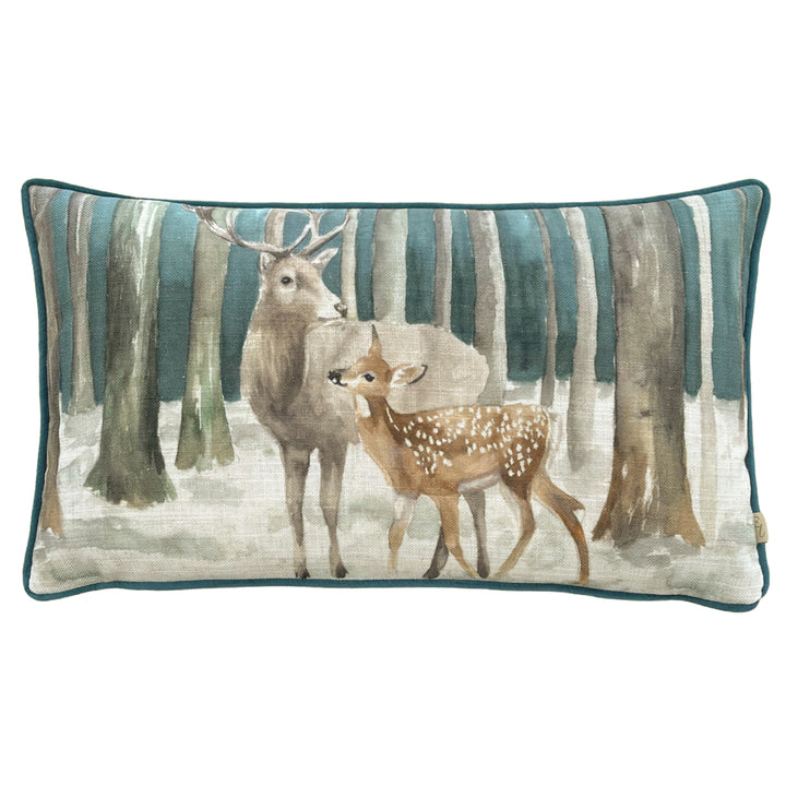 STAG SCENE 30X50 CUSHION CASE TEAL