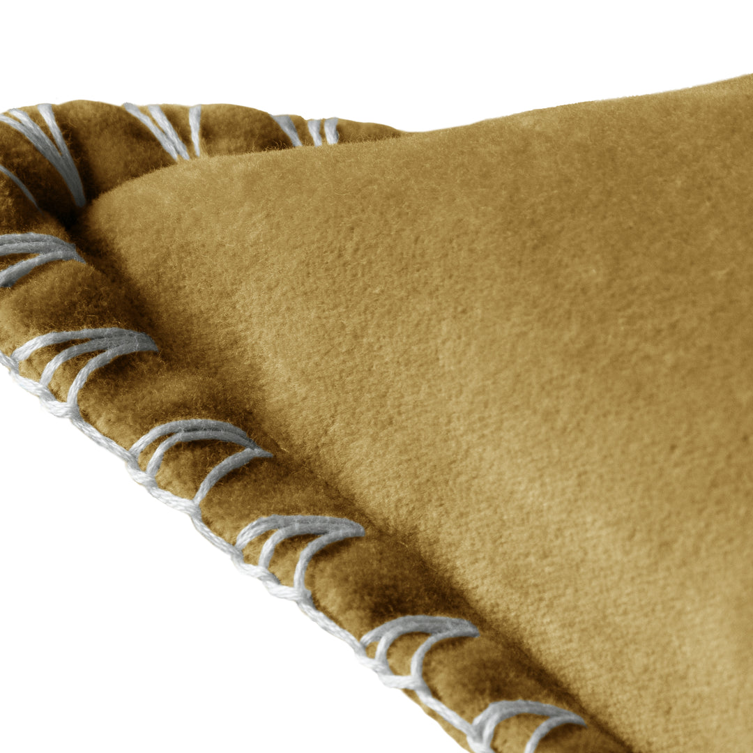 STITCH 50x50 CUSHION CASE MUSTARD