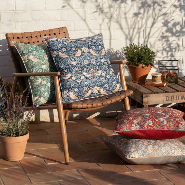 Strawberry Thief 50x50 Outdoor Cushion Biscuit - image 6