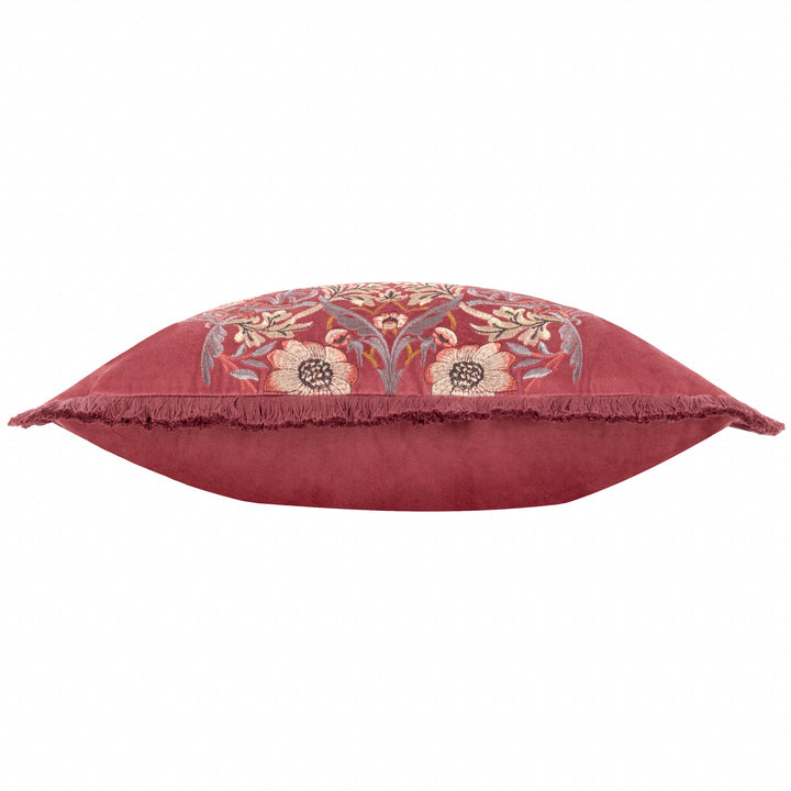Strawberry Thief Embroidery 50x50 Cushion Case Berry - image 4