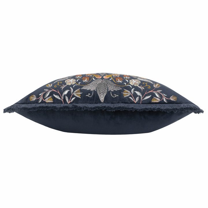 Strawberry Thief Embroidery 50x50 Cushion Case Indigo - image 4