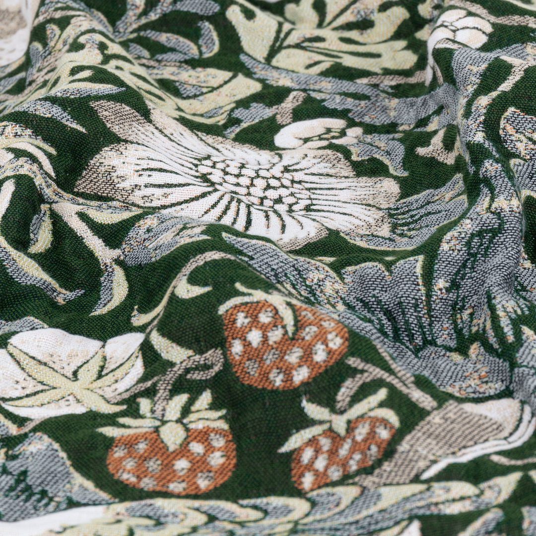 Strawberry Thief 140x170 Throw Forest Green - image 8