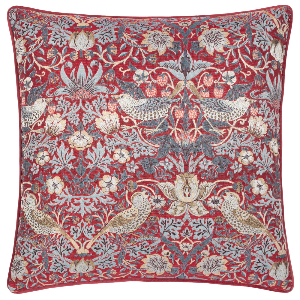 Strawberry Thief Jacquard 55x55 Cushion Case Berry - image 2