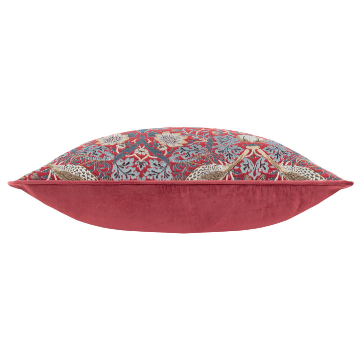Strawberry Thief Jacquard 55x55 Cushion Case Berry - image 4