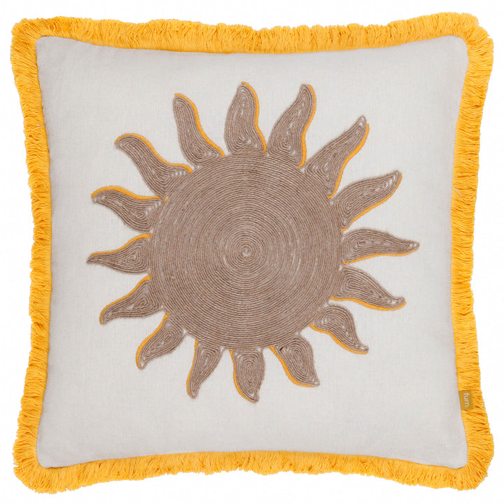 SUN 45X45 CUSHION CASE YELLOW