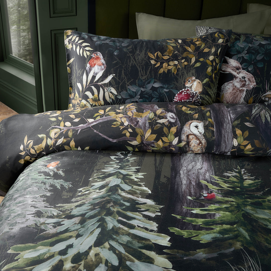 Sherwoodforest Super King Duvet Set Forest Green/Black - image 2