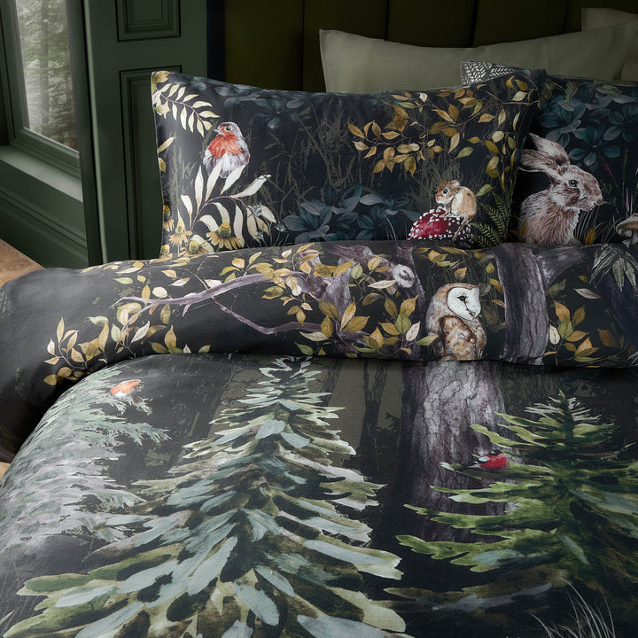 Sherwoodforest Super King Duvet Set Forest Green/Black - image 2