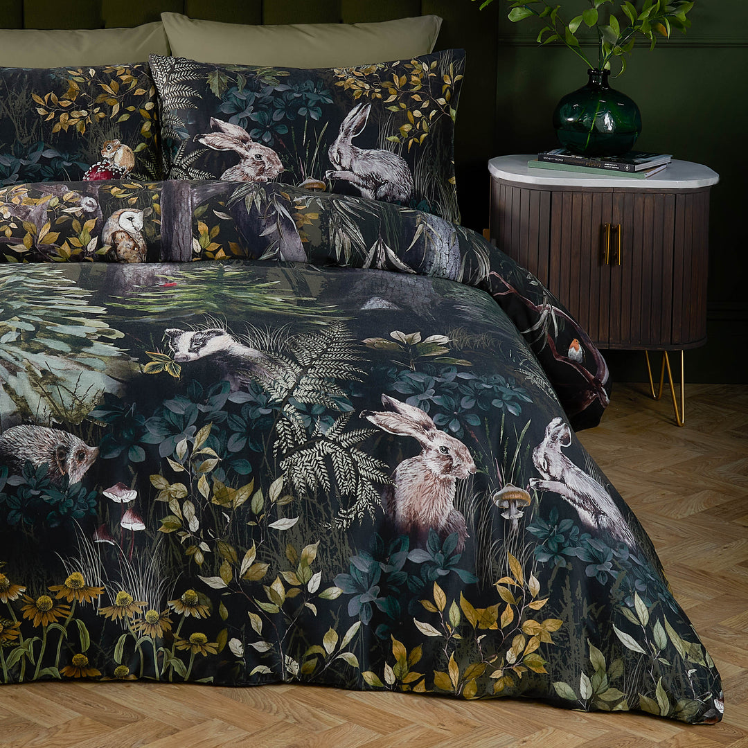Sherwoodforest Super King Duvet Set Forest Green/Black - image 3
