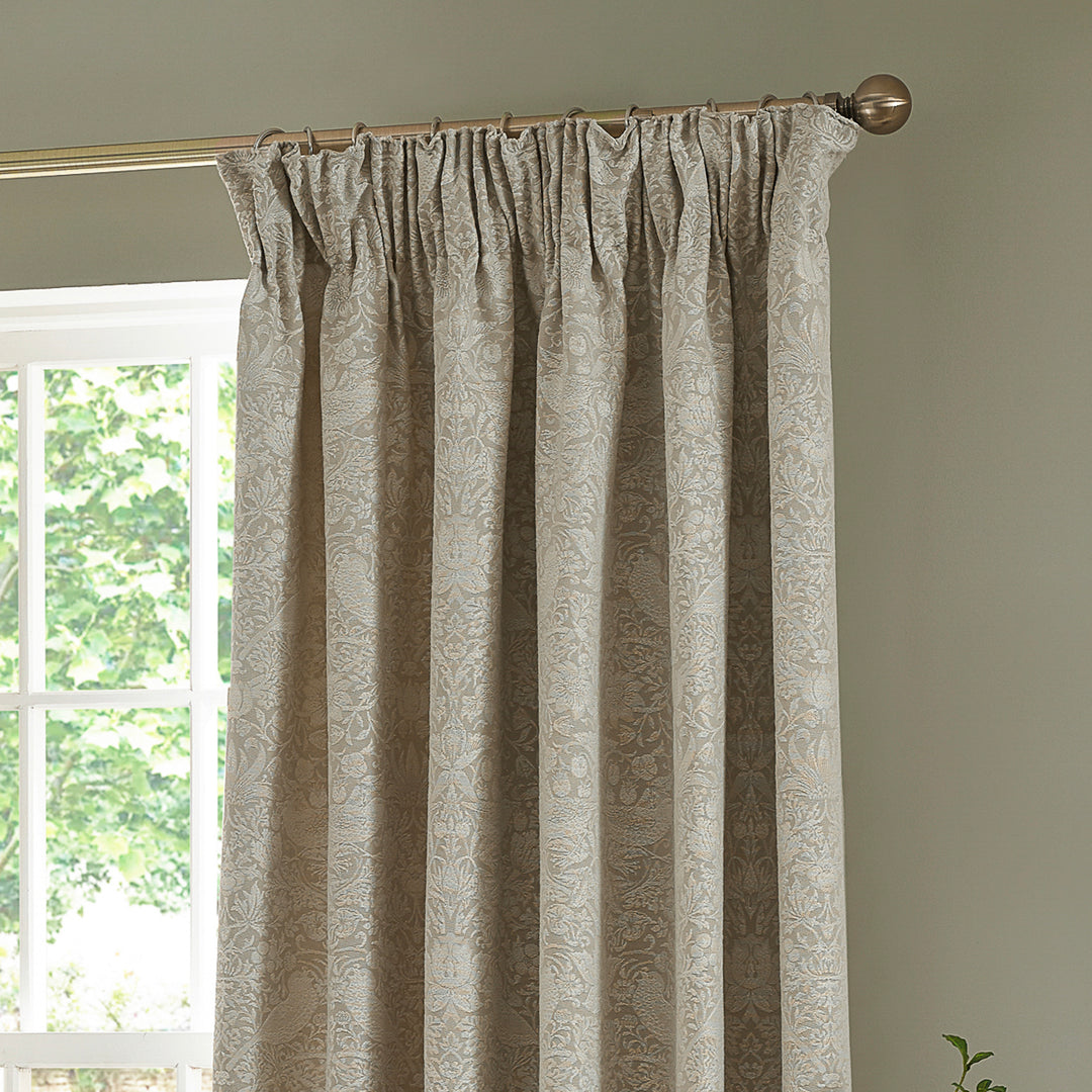 Strawberry Thief 117x183 Pencil Pleat Curtains Linen - image 3