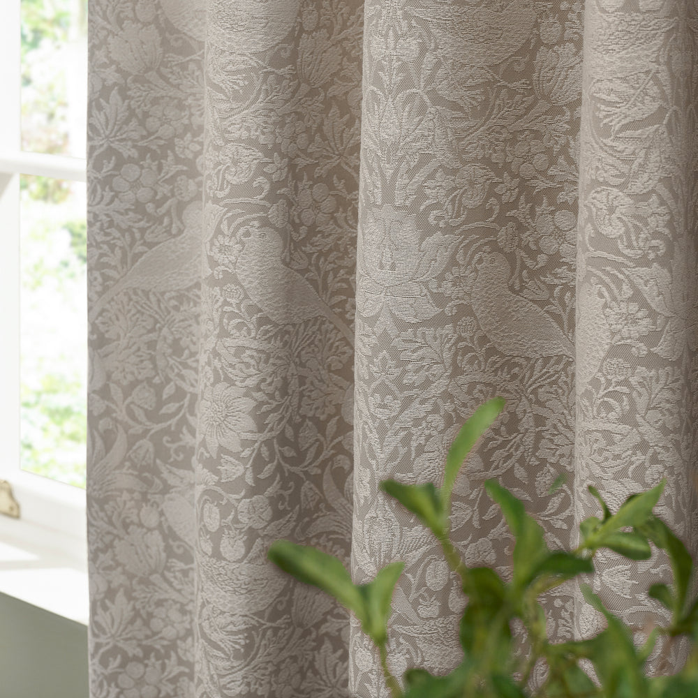 Strawberry Thief 168x183 Pencil Pleat Curtains Linen - image 2
