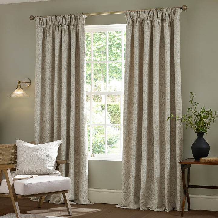 Strawberry Thief 168x183 Pencil Pleat Curtains Linen - image 4