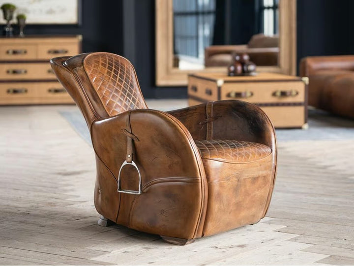 Saddle Chair, Armchair, Brown
