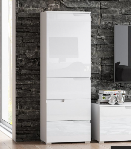 Tulip White Gloss Slim Storage Unit