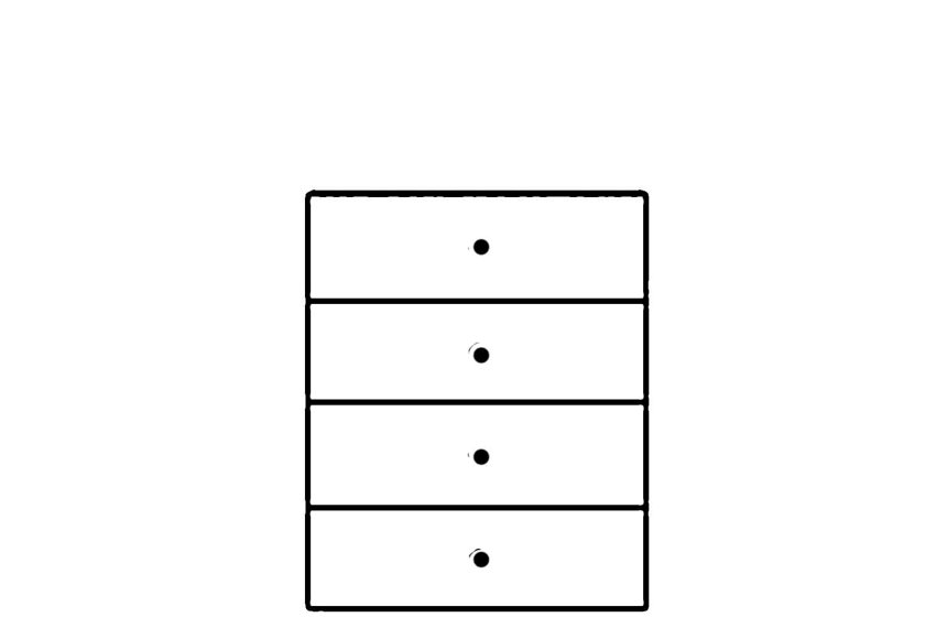 Tulip White High Gloss Narrow Chest of Drawers