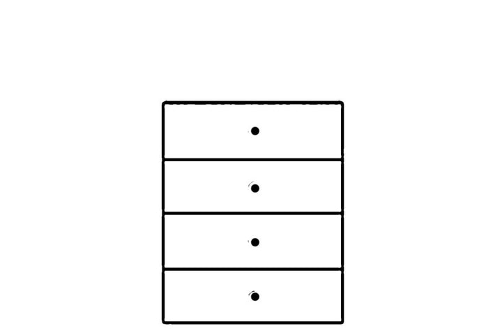 Tulip White High Gloss Narrow Chest of Drawers
