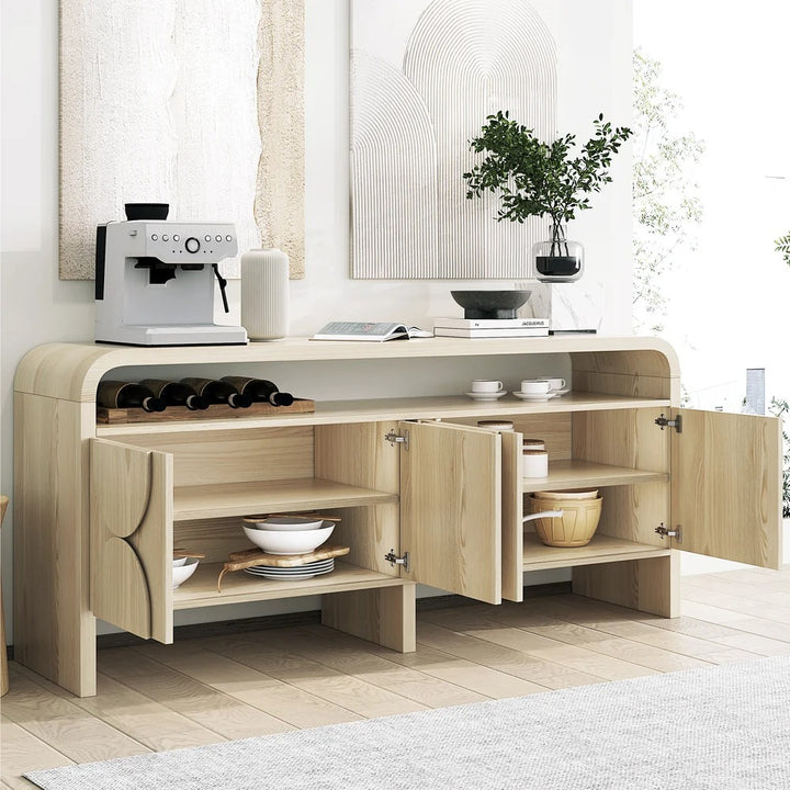 Jana Distressed Wood Sideboard Buffet