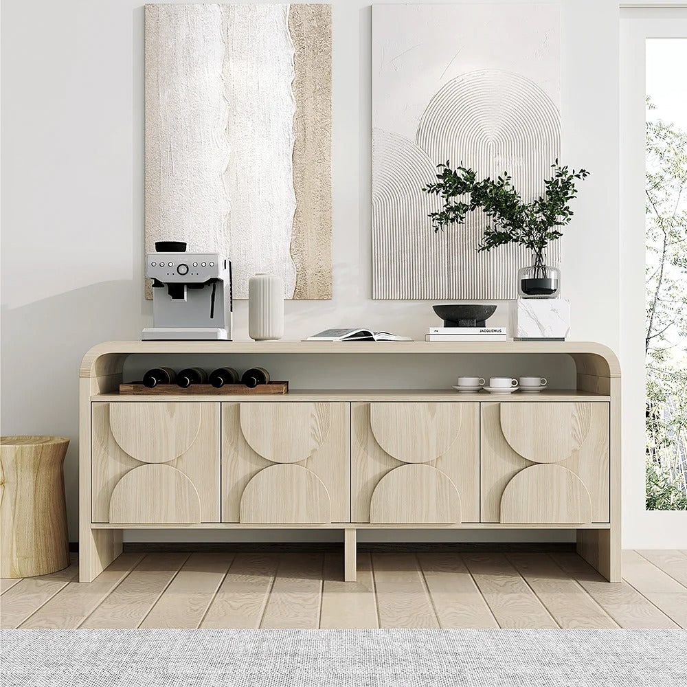 Jana Distressed Wood Sideboard Buffet