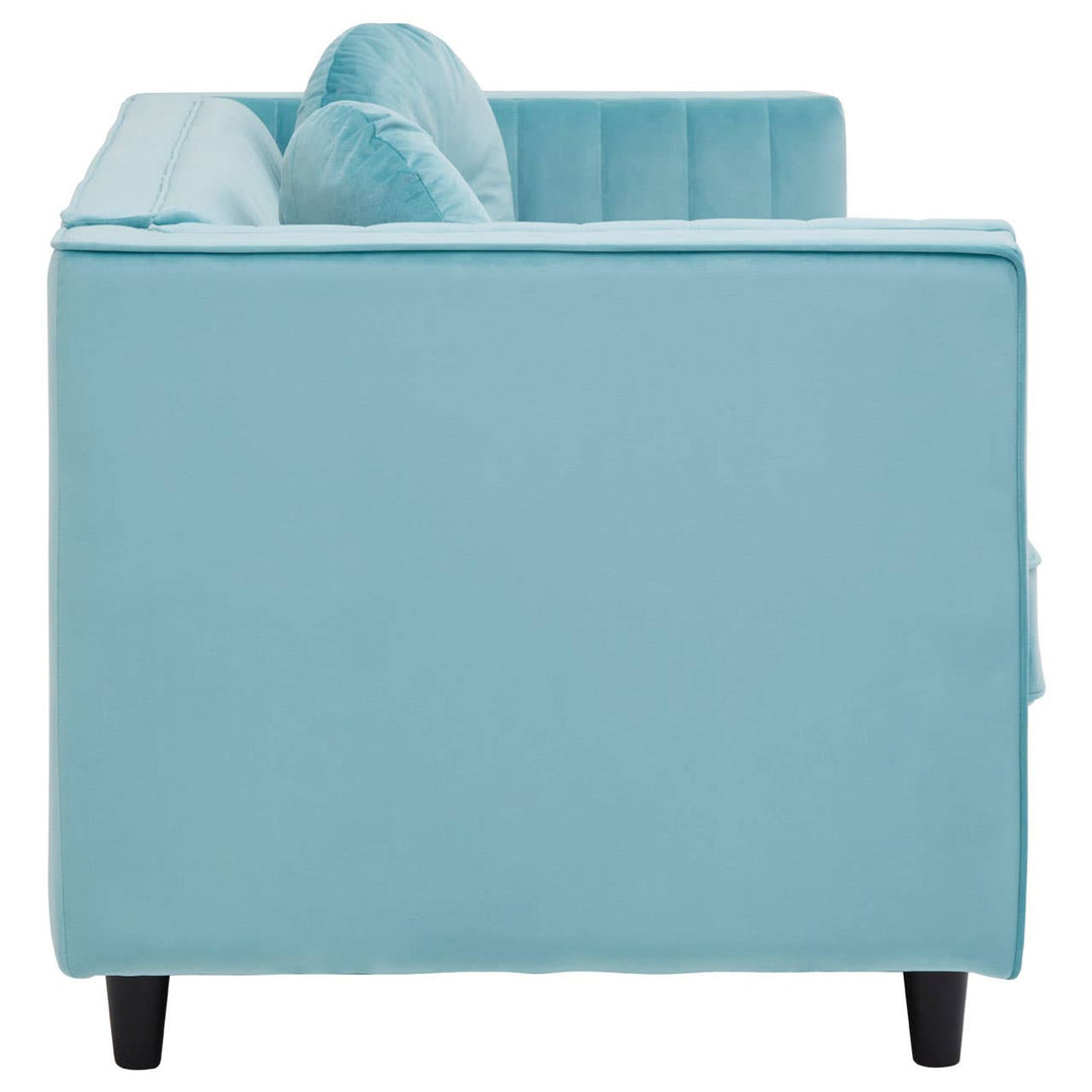 Finch Two Seat Green Velvet Sofa