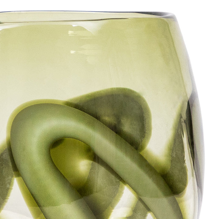 TAGUS GLASS VASE OLIVE
