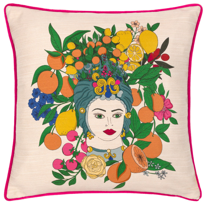 TAORMINA 43X43 CUSHION CASE MAGENTA