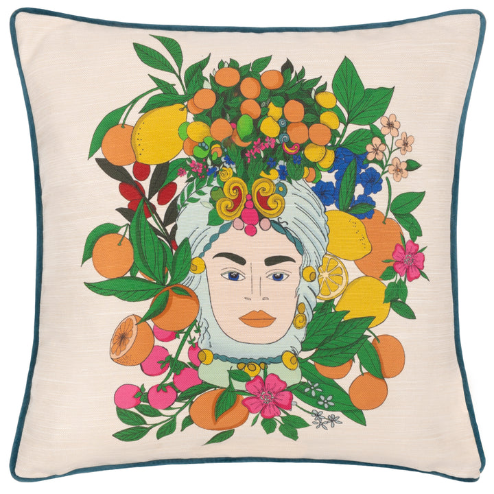 TAORMINA 43X43 CUSHION CASE TEAL