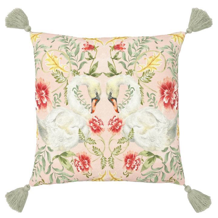 TASSELS HERITAGE 43X43 CUSHION CASE SWANS