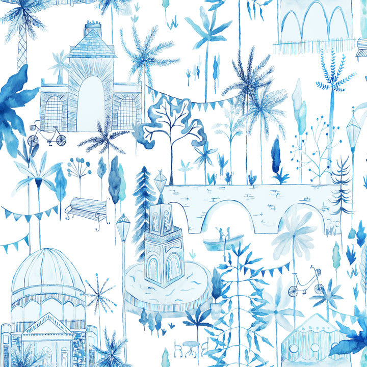 Tellaro Wallpaper Cobalt Sample - image 3
