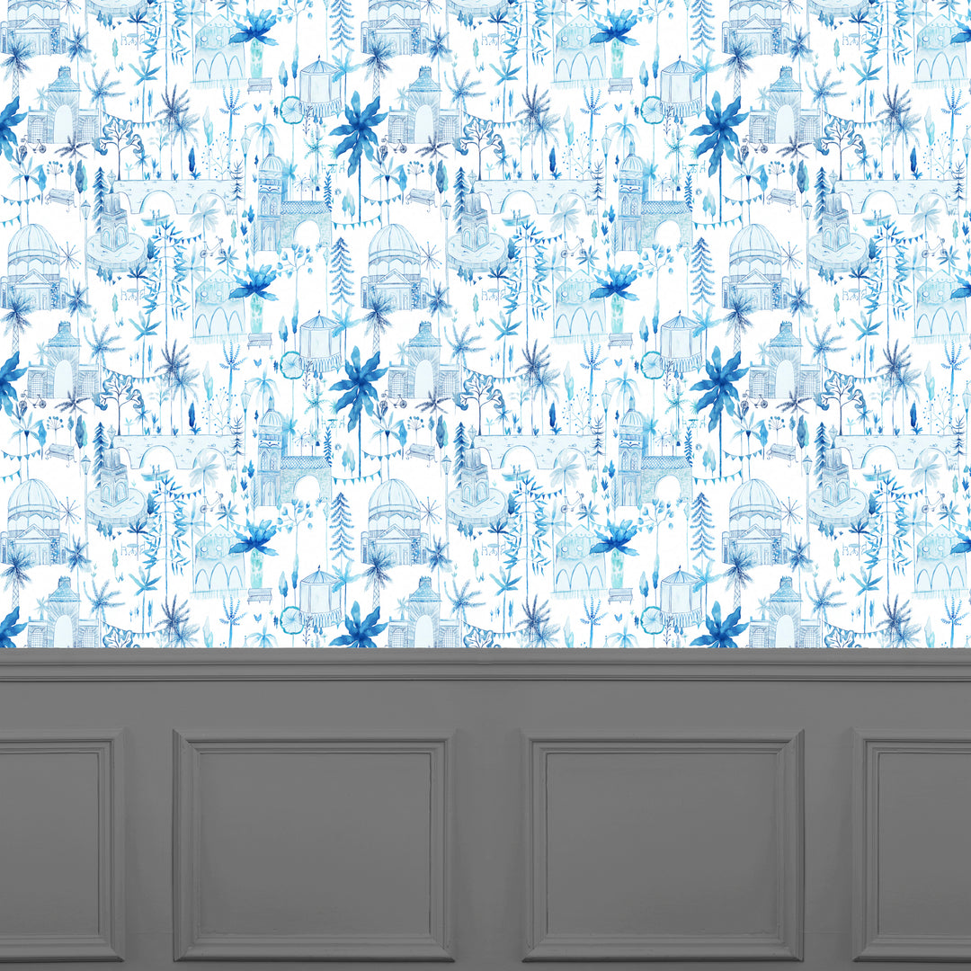 Tellaro Wallpaper Cobalt Sample - image 2