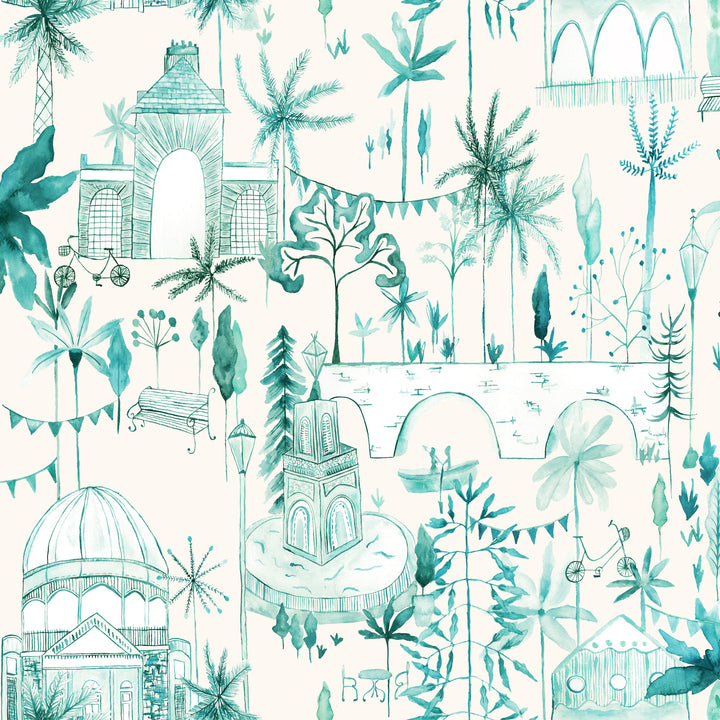 Tellaro Wallpaper Seamist Sample - image 3