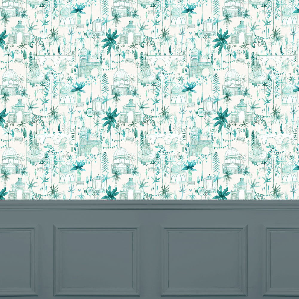 Tellaro Wallpaper Seamist Sample - image 2