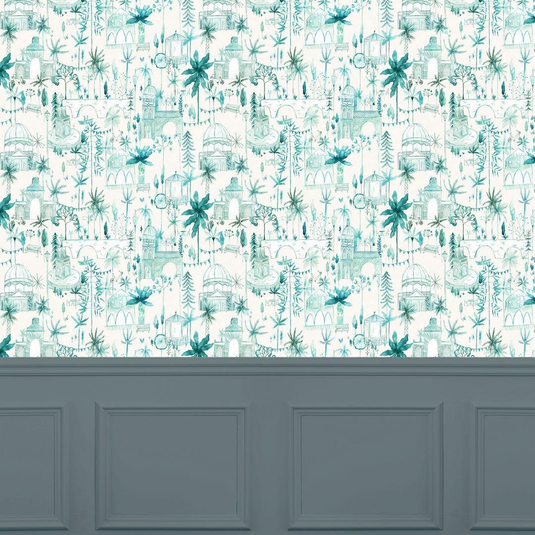 Tellaro Wallpaper Seamist Sample - image 2