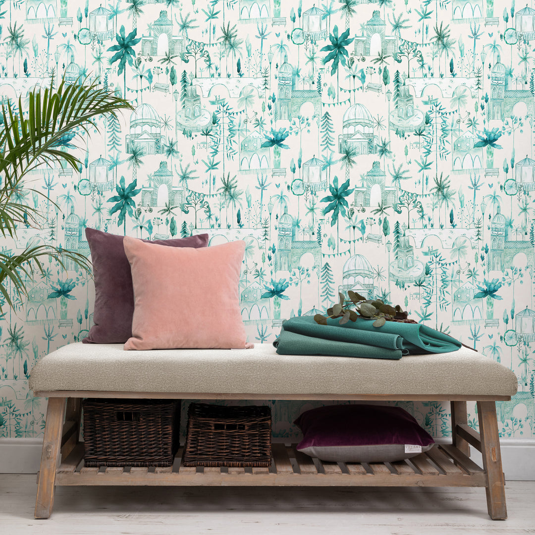 Tellaro Wallpaper Seamist Sample