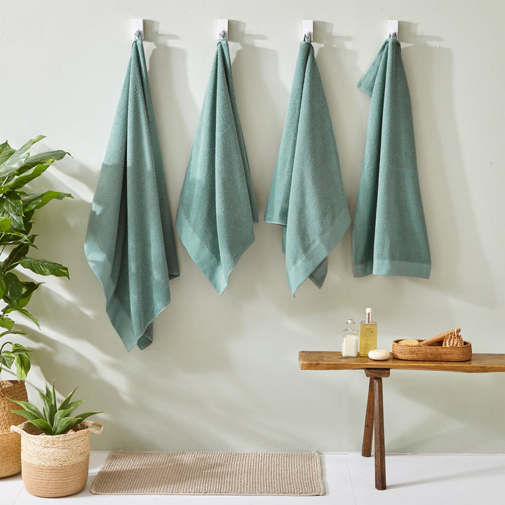 TEXTURED TOWEL SMOKE GREEN