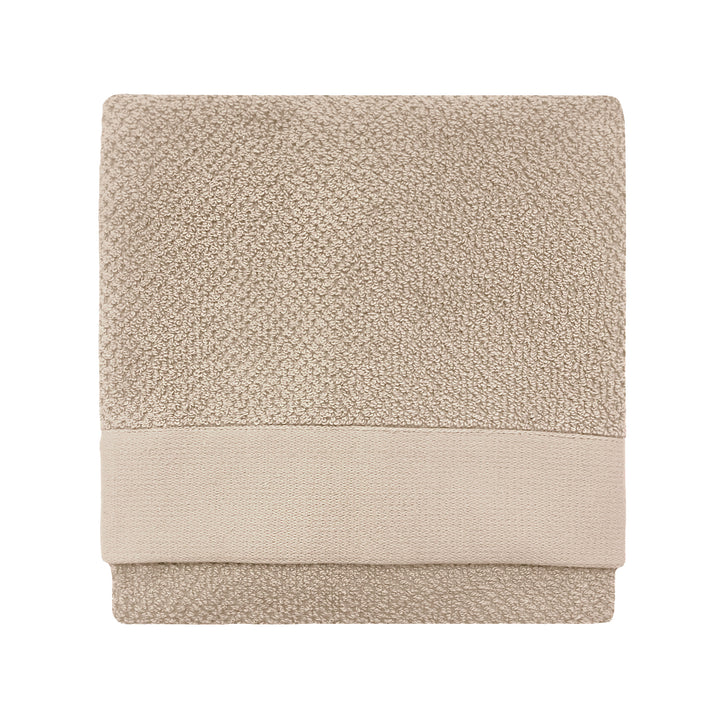 TEXTURED HAND TOWEL WARM NATURAL