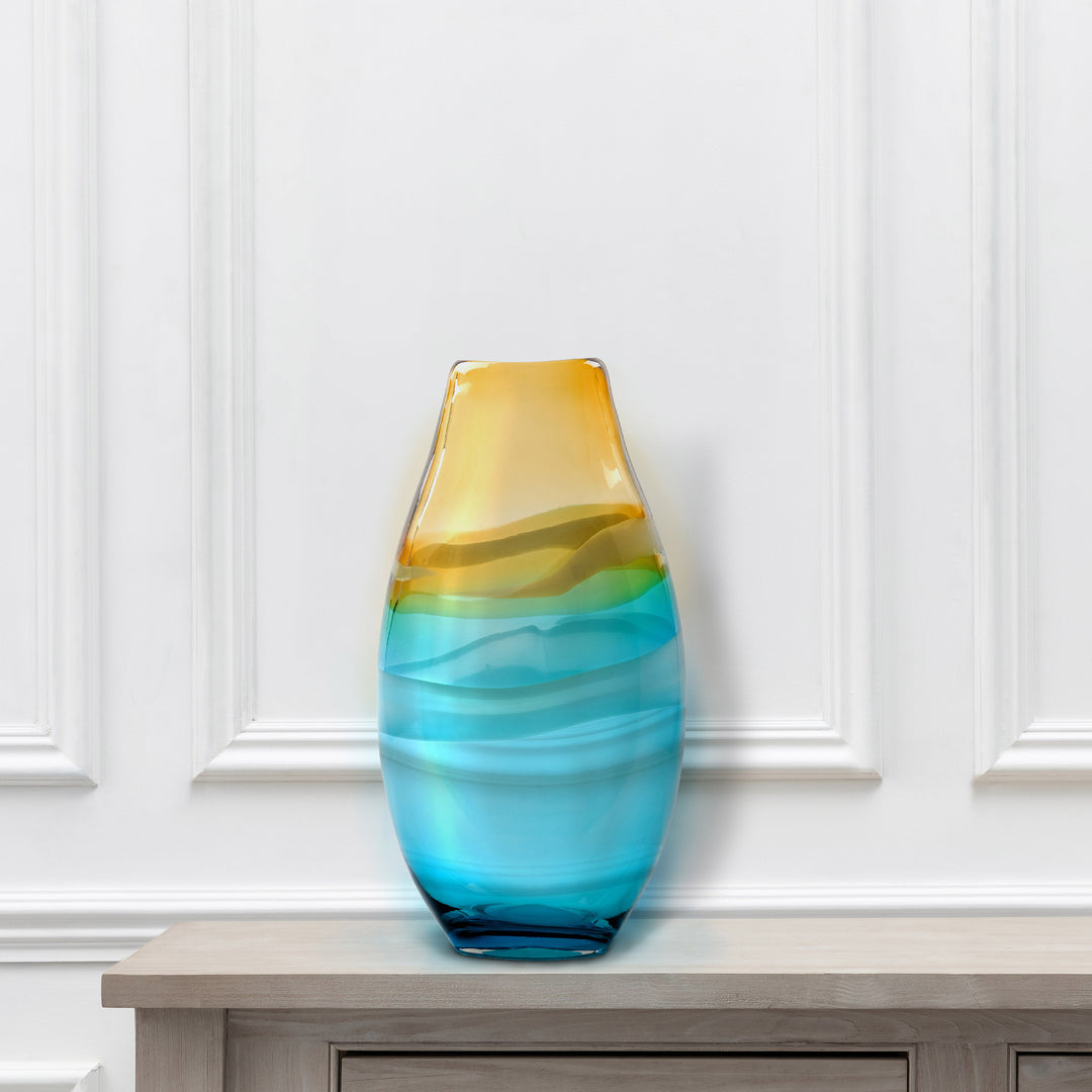THORIN GLASS VASE AQUA
