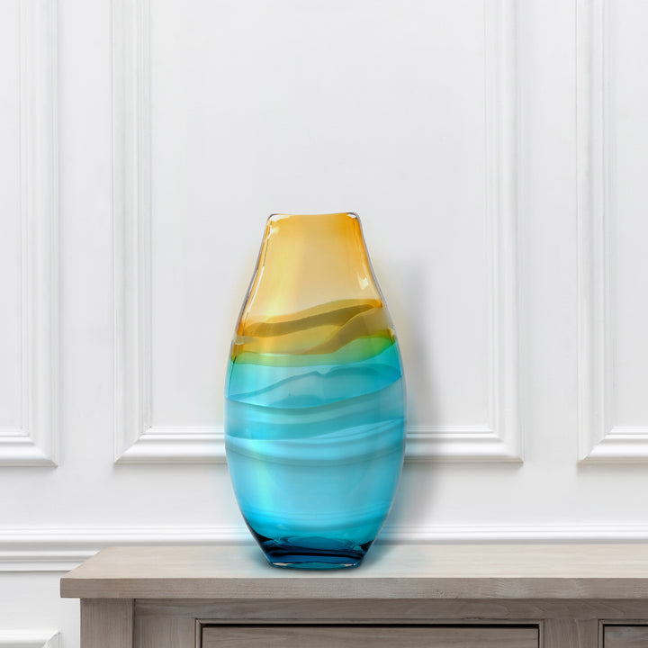 THORIN GLASS VASE AQUA