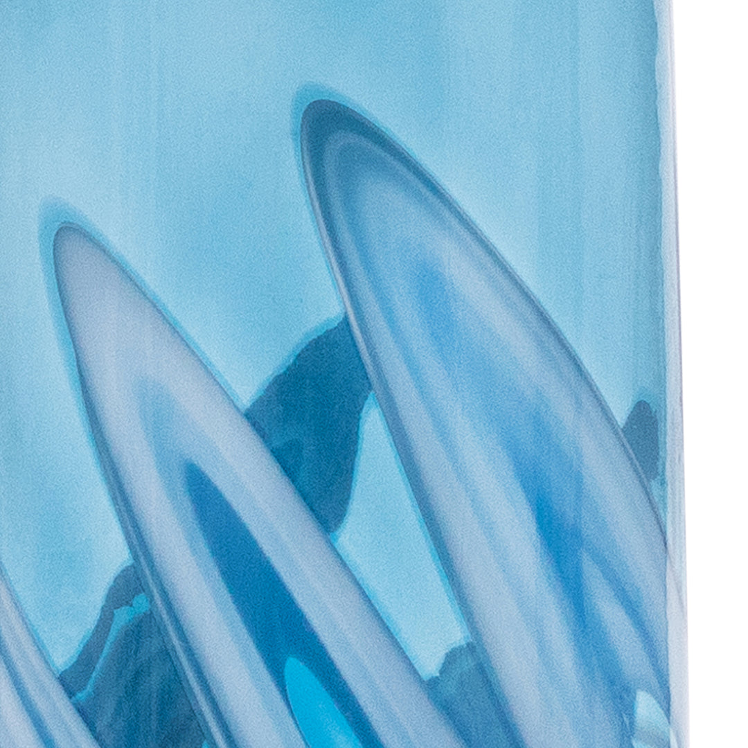 TIBER GLASS VASE STEEL