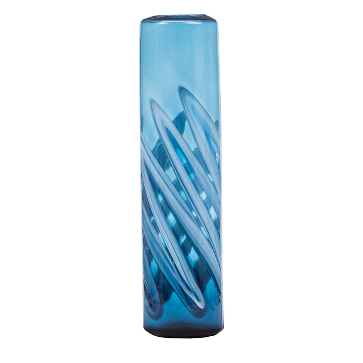 TIBER GLASS VASE STEEL