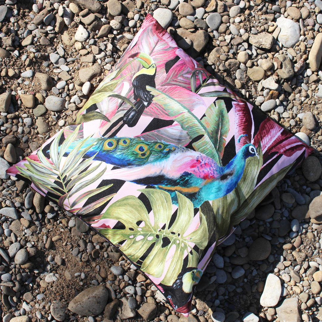 Toucan And Peacock 43x43 Outdoor Cushion Cover Multi - image 4