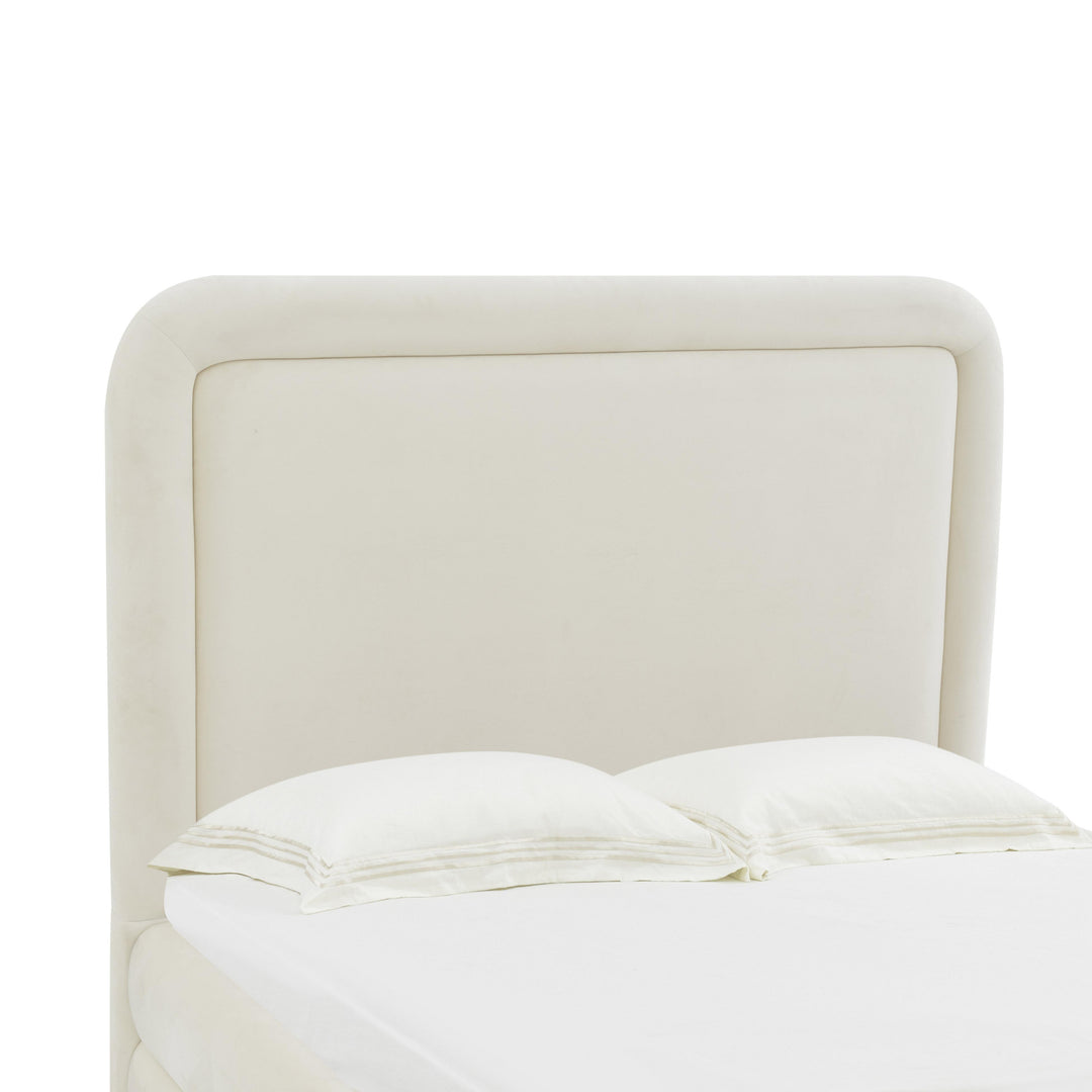 Briella Cream Velvet Bed in UK King