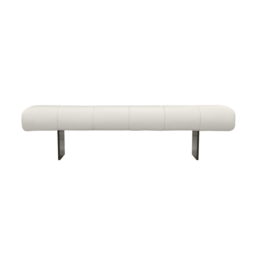 Karol Cream Performance Vegan Leather Bench