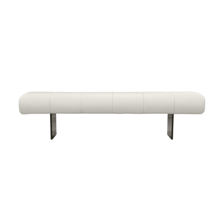 Karol Cream Performance Vegan Leather Bench