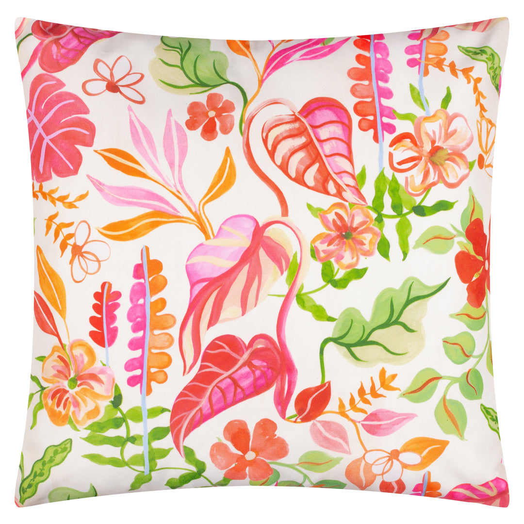 Tropical Bloom 45x45 Outdoor Cushion Case Natural - image 2