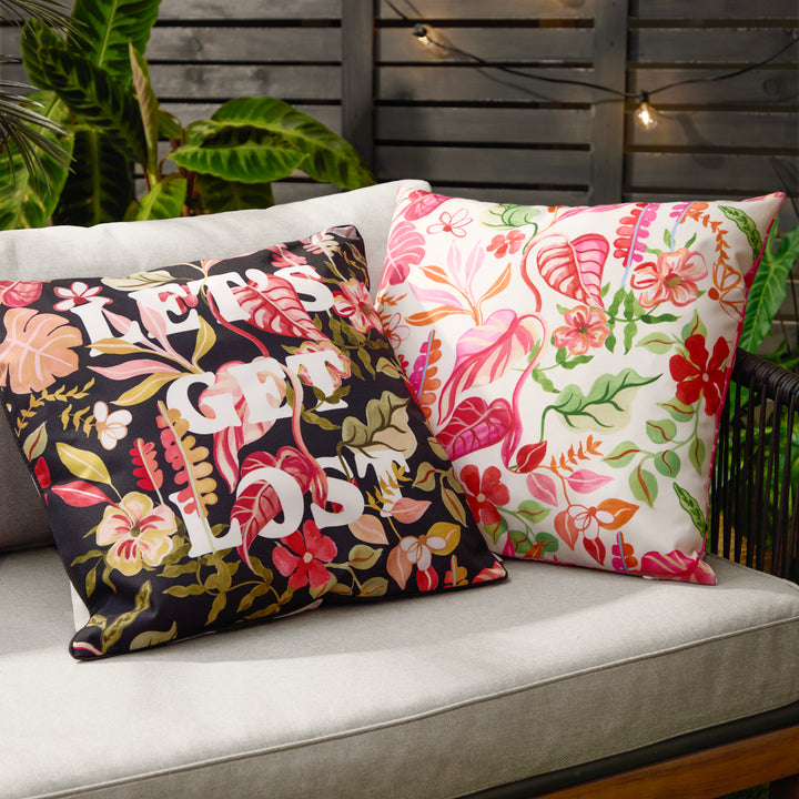 Tropical Bloom 45x45 Outdoor Cushion Case Natural - image 6