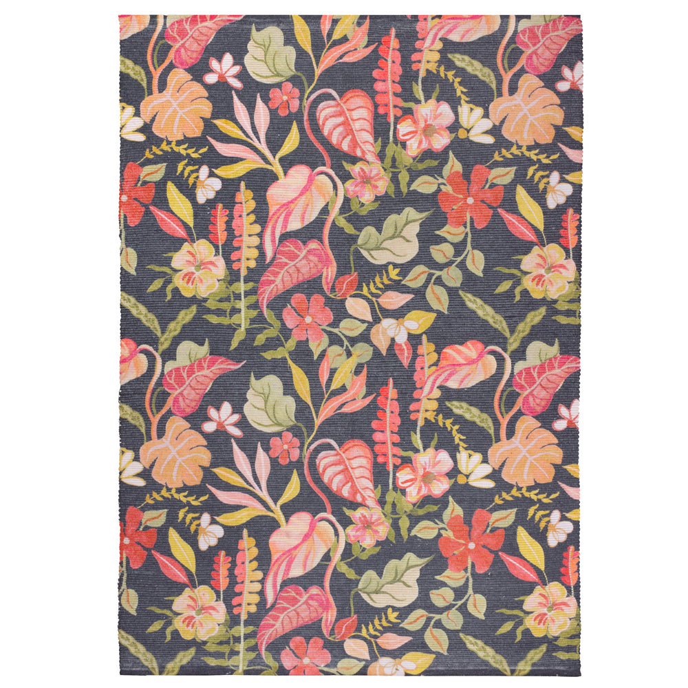Tropical Bloom 120x170 Outdoor Rug Black - image 2