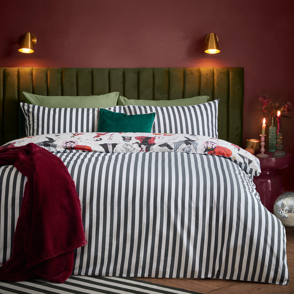 Trick Or Treat King Duvet Set Monochrome - image 2