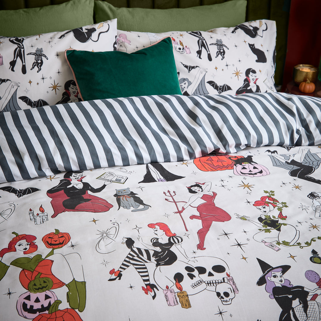 Trick Or Treat Super King Duvet Set Monochrome - image 3